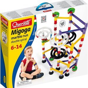 Quercetti  111 Pcs Migoga Marble Run Double Spiral  New Sealed 6-14 Years Old